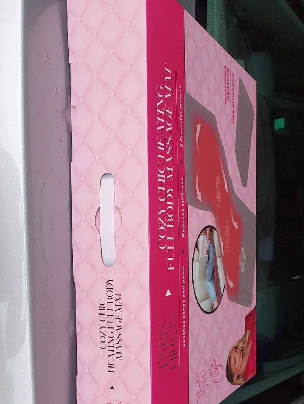 Paris Hilton Pink Cozy Chic Full-Body Massage Mat